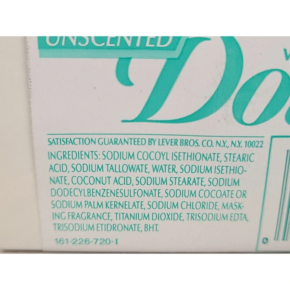 Vintage 2 Unscented White Dove 1/4 Moisturizing Cream Bar‎ Size 4.75